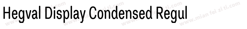 Hegval Display Condensed Regular字体转换